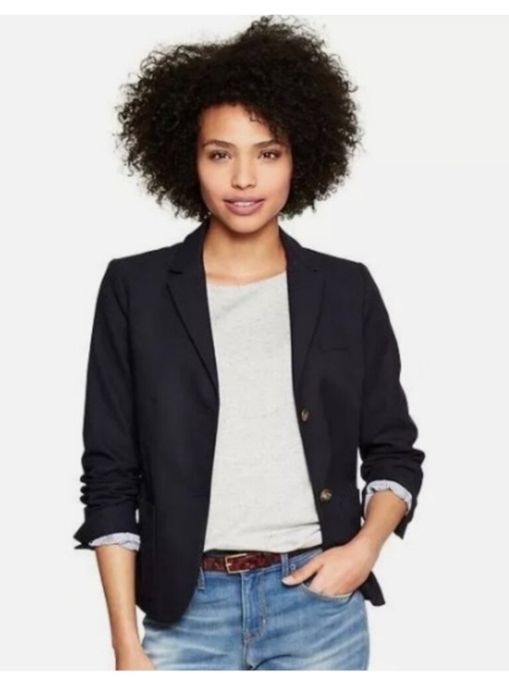 Gap Academy Blazer in Black 2 Buttons - Size 10P Petite